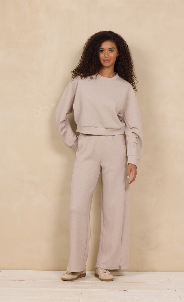 Cloud fleece crew-Vintage Havana B14479