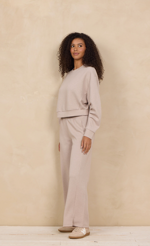 Cloud fleece crew-Vintage Havana B14479