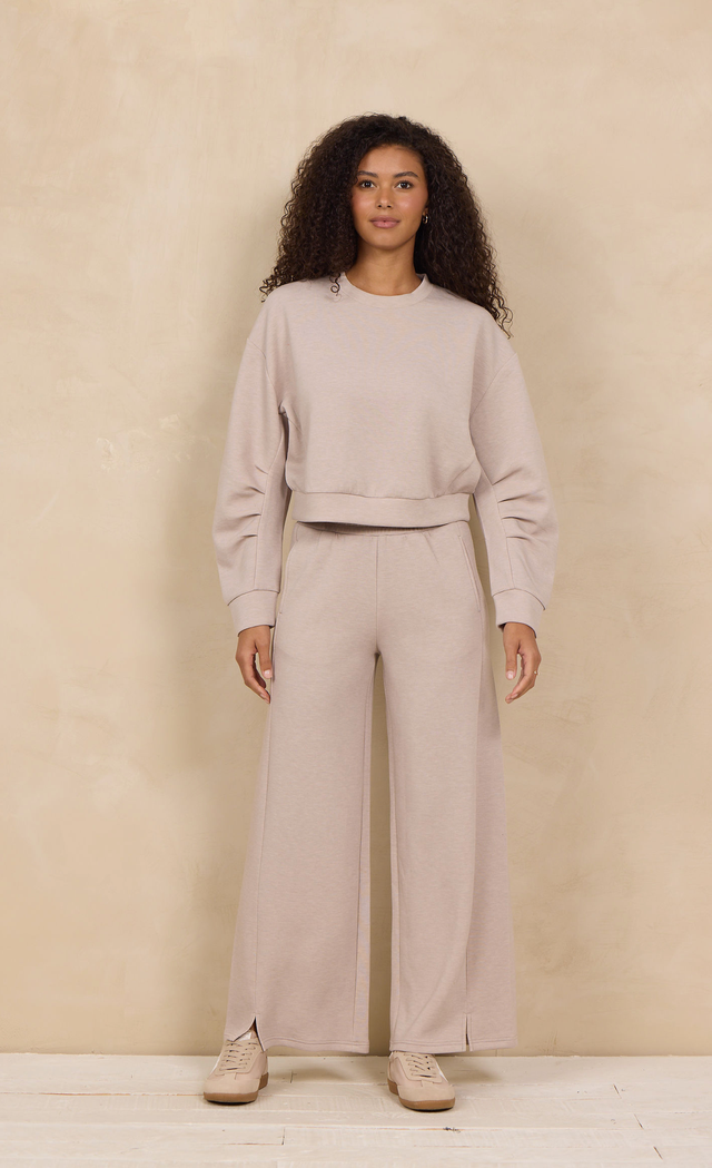 Cloud fleece crew-Vintage Havana B14479