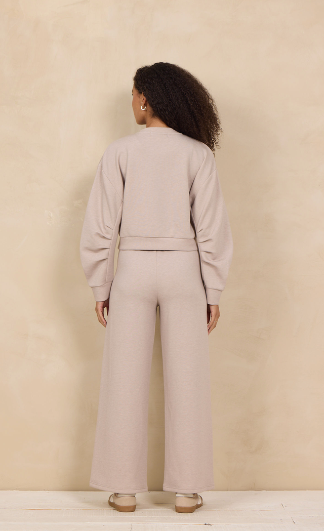 Cloud fleece crew-Vintage Havana B14479
