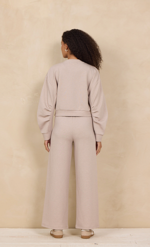Cloud fleece crew-Vintage Havana B14479