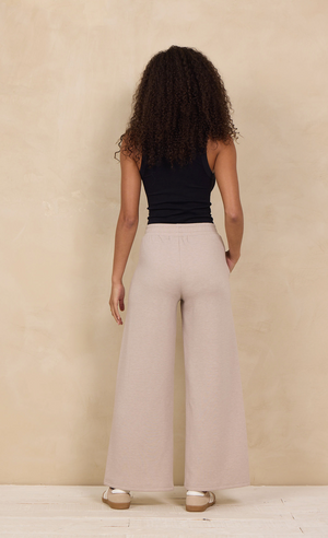 Cloud fleece wide leg pant-Vintage Havana B14082