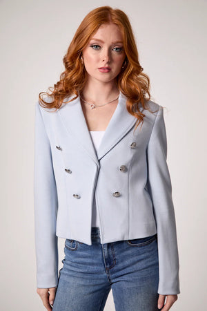 Charlotte Crop blazer-Blue Revival 4894BRS6