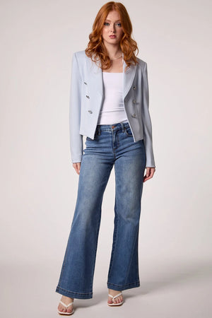 Charlotte Crop blazer-Blue Revival 4894BRS6