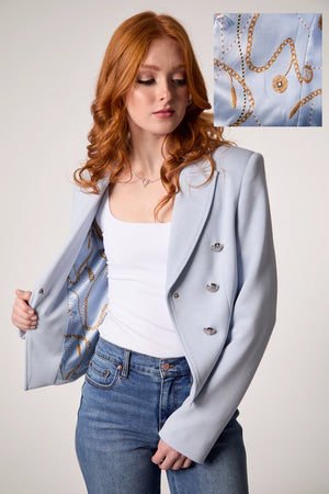 Charlotte Crop blazer-Blue Revival 4894BRS6