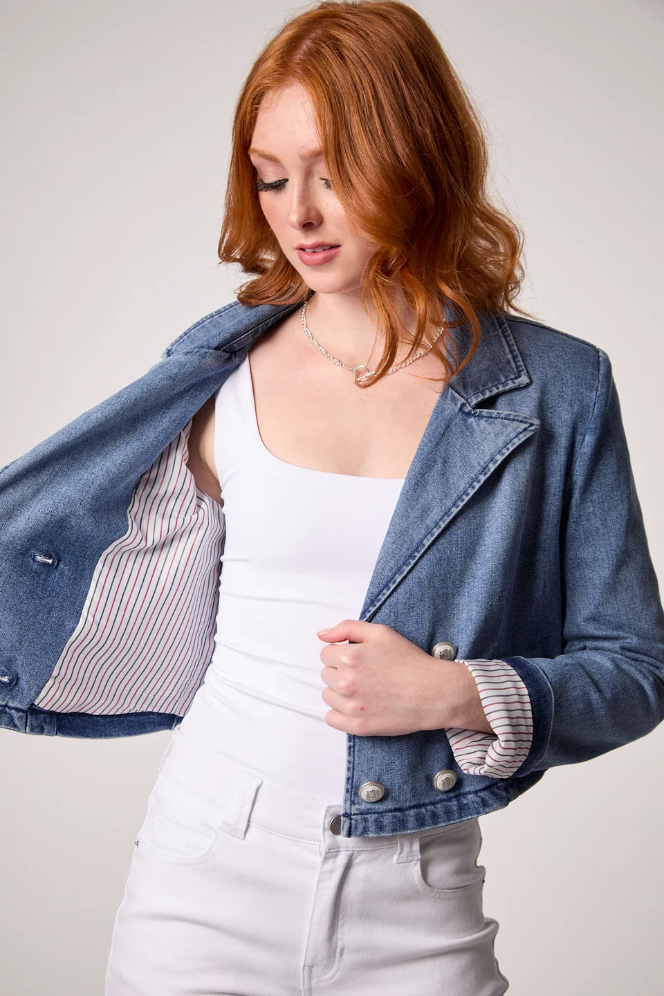 Oliva cropped jkt-Blue Revival 4835BRRS5