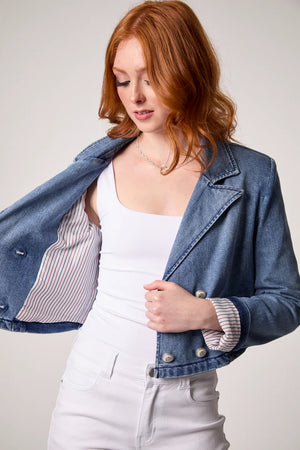 Oliva cropped jkt-Blue Revival 4835BRRS5