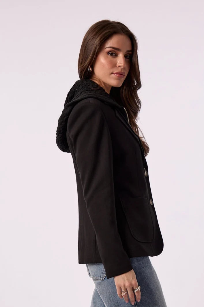 Toasty blazer w/ cable knit insert-Blue Revival 480BRF6