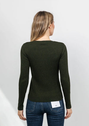Suede shoulder patch top-J Society 24092