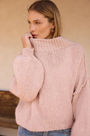Mock neck sweater-Vintage Havana V1032