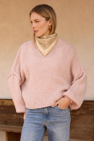 Mock neck sweater-Vintage Havana V1032