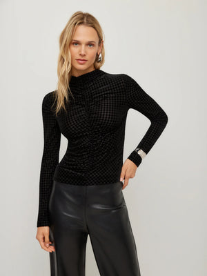 Velvet burnout ruched top-Fifteen Twenty 3F66400