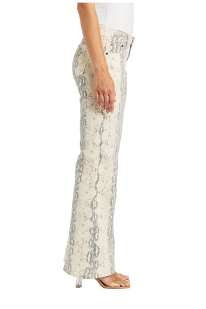 Snake Print Wide Leg Pant - Tractr Jeans