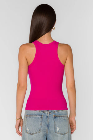 Lindy Tank Top in Fuchsia - Velvet Heart