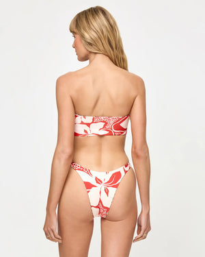 Damian Reversible Bitsy Bottom in Animal Hibiscus Bloom - LSpace