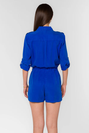 Luba Romper in Blue - Velvet Heart