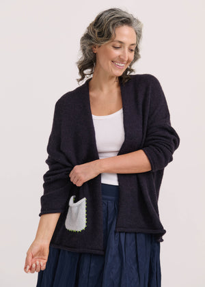 Lofty Peace Cardi in Navy - Zaket & Plover
