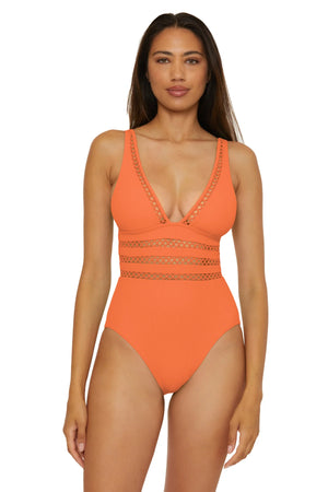 Modern Edge One Piece in Coral Rose - Becca