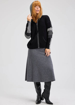 Multi Media Hoodie in Ebony - Zaket & Plover
