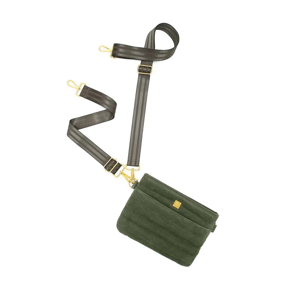 Bum bag 2.0 olive suede-Think Royln
