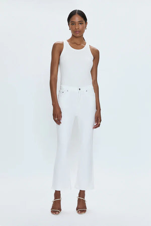 Lennon Crop Jean in Vivid White - Pistola Denim