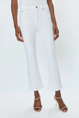 Lennon Crop Jean in Vivid White - Pistola Denim