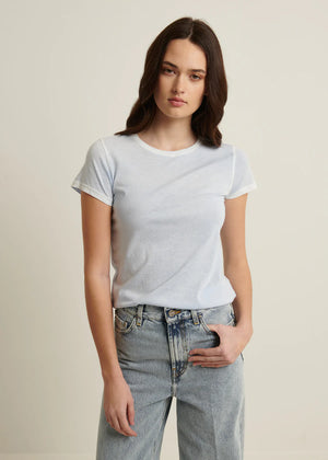 Lightweight Pima Cotton T-Shirt in Powder Blue - Patrick Assaraf