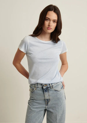 Lightweight Pima Cotton T-Shirt in Powder Blue - Patrick Assaraf