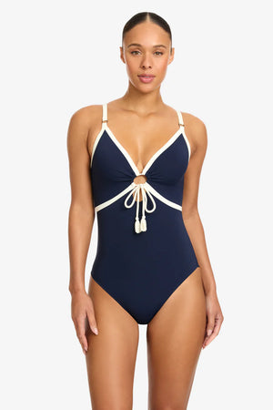 Tierna One Piece in Navy/Cream - Robin Piccone