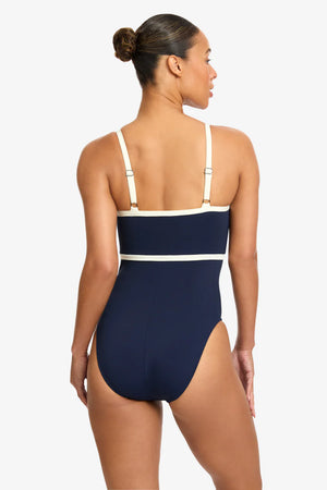Tierna One Piece in Navy/Cream - Robin Piccone