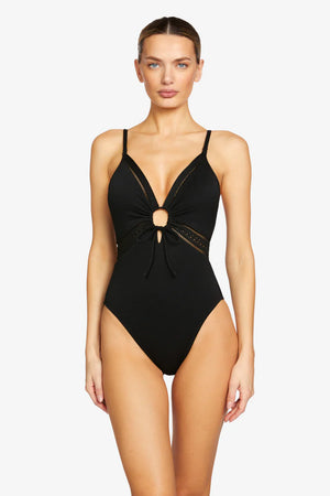 Isabelle Keyhole One Piece in Black - Robin Piccone