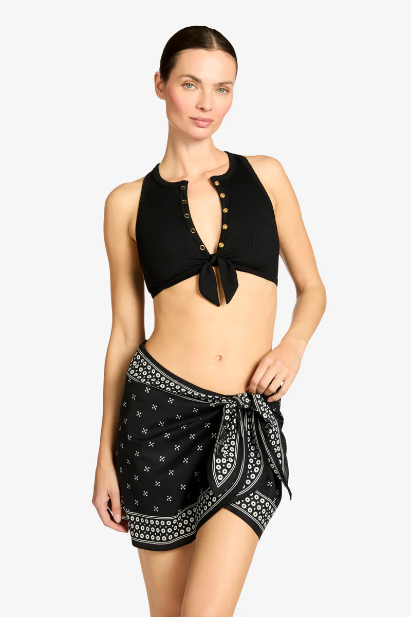 Juno print pareo black-Robin Piccone 267731