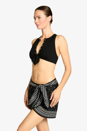 Juno print pareo black-Robin Piccone 267731