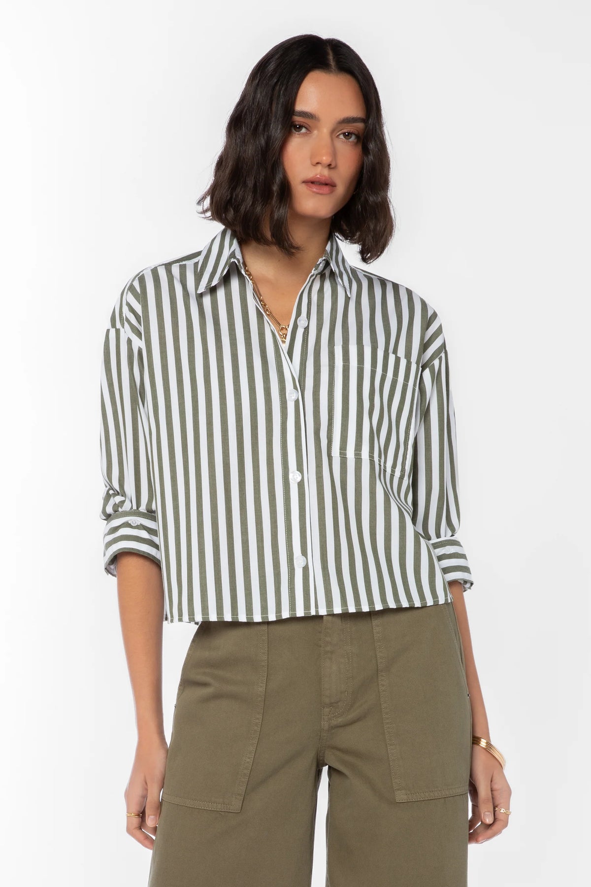 Stormi stripe blouse-Velvet Heart CHG-24787