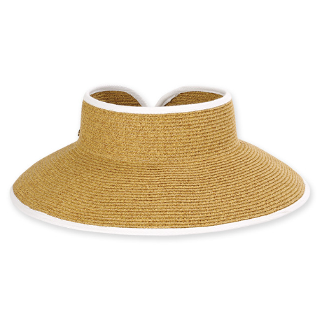 Paperbraid Rollup Visor White 4" Brim- Sun 'N' Sand HH1160