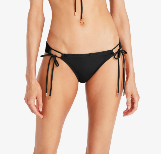 Aubrey Side tie bottom black-Robin Piccone 221763