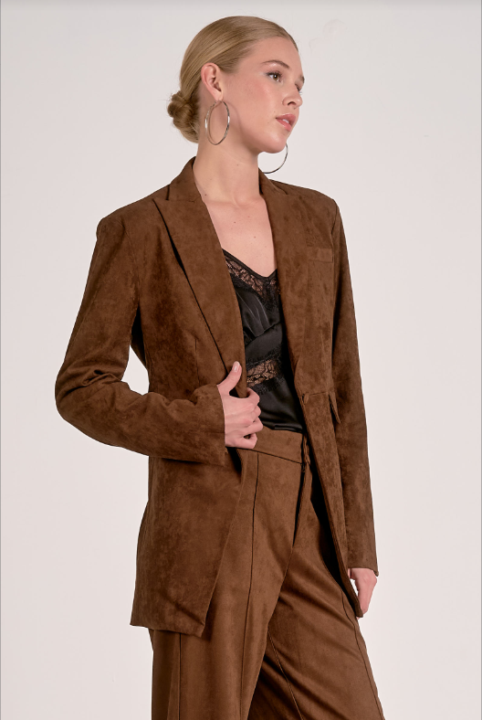 Chocolate blazer-Elan