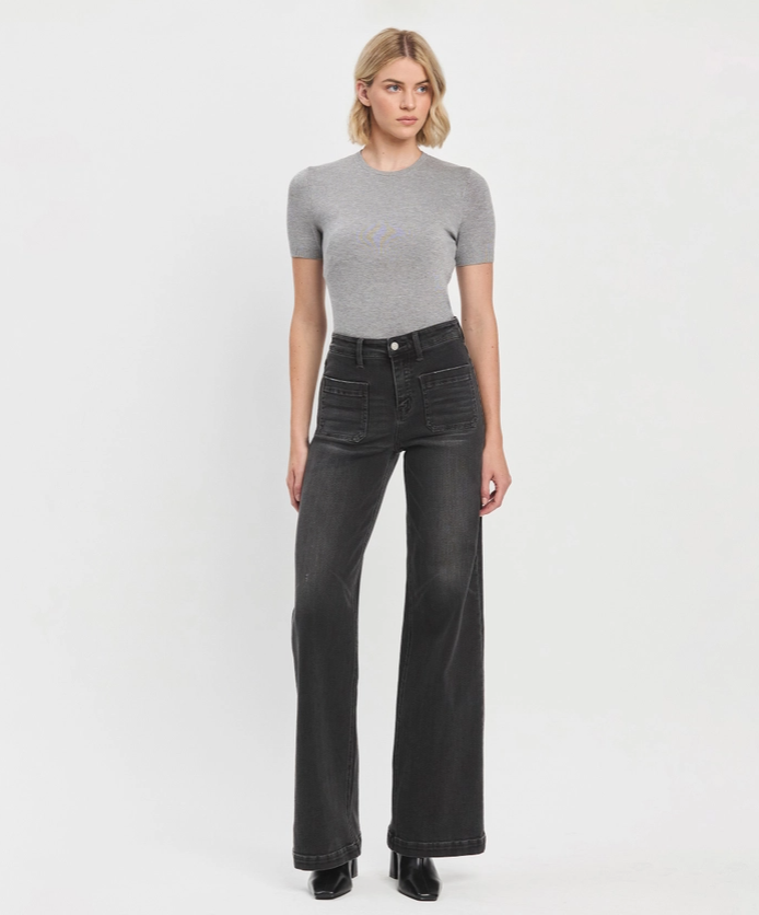 High Rise wide trouser-Vervet T6569