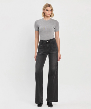 High Rise wide trouser-Vervet T6569