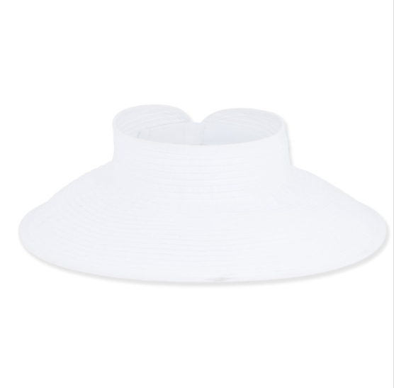 Paperbraid Rollup Visor white  Sun 'N' Sand HH1364