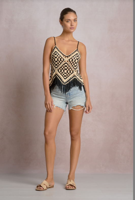 crochet tank top-Elan ca11147