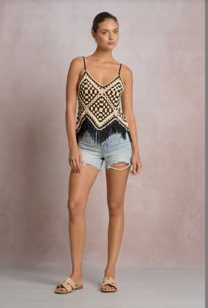crochet tank top-Elan ca11147