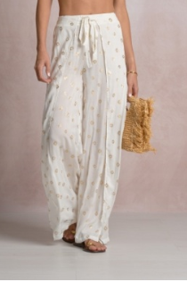 Polka dot cover up pant-Elan rpf2347