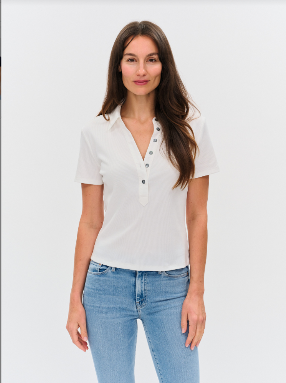 Simone ribbed polo-Six fifty SF7570