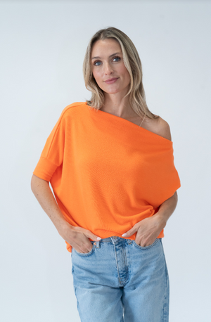 Short sleeve anywhere top orange-Six Fifty Sf3037
