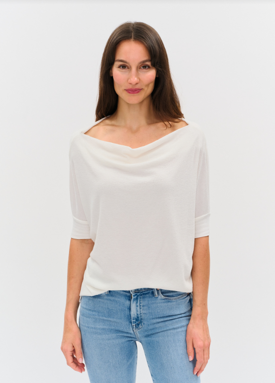 Short sleeve anywhere top Ivory-Six Fifty Sf3037