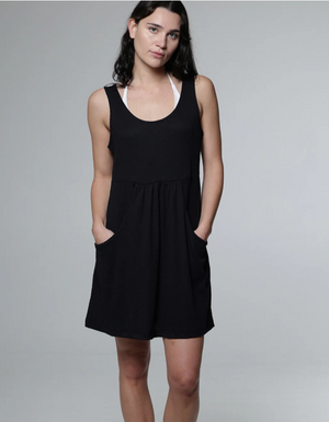 Bondi deep pocket dress blk-J. Valdi J29236