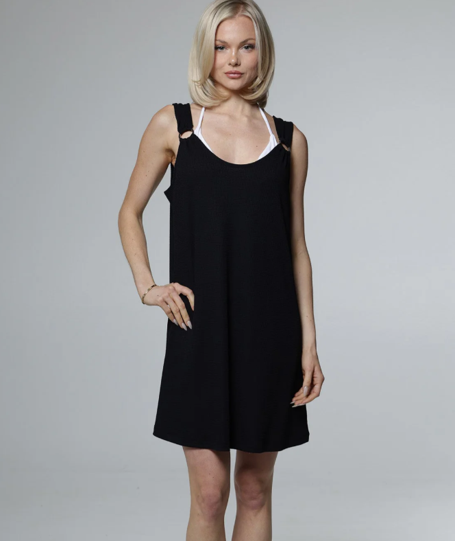Bondi ring tank dress blk-J. Valdi J29386