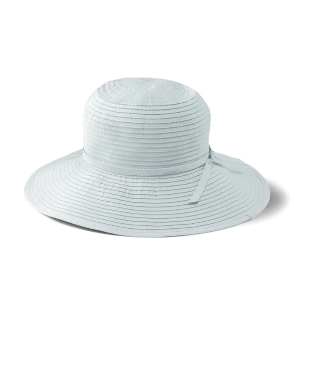 Ribbon medium brim floppy hat whi-San Diego Hat RBM202