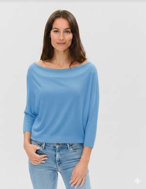 Short sleeve anywhere top crystal blue-Six Fifty SF3037